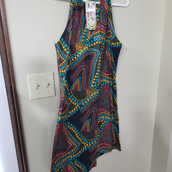 Celine Black Multicolor Tribal Print Dress - Picture 4 of 4